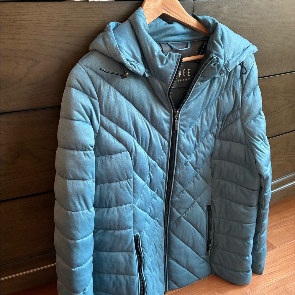 Sage Blue Quilted Jacket